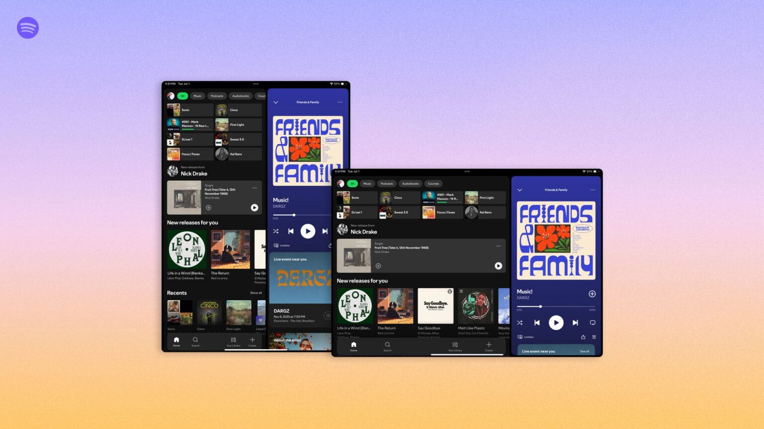 Android Spotify Client Spotify renueva su app para tablets Android con un diseño fresco y ...